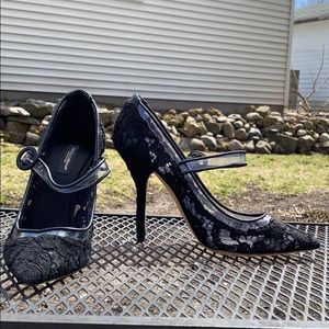 Dolce & Gabanna Black Lace Heels size 37 1/2